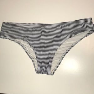 cheeky navy & white seersucker bikini bottoms
